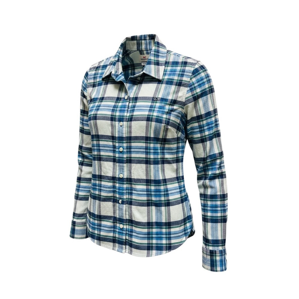 Coastal Preppy Vineyard Vines Plaid Flannel‎ Button Shirt 2